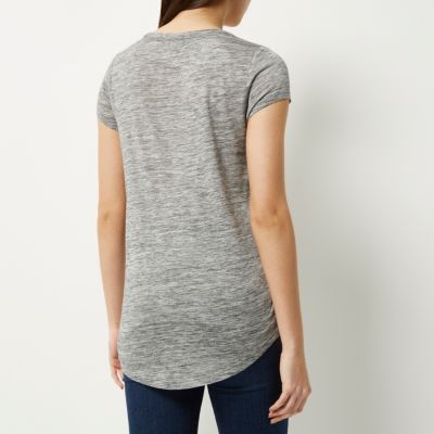 Grey scoop neck t-shirt